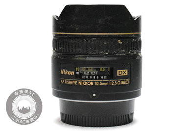 【台南橙市競標品】Nikon Fisheye 10.5mm f2.8 G ED DX 當暇疵品 料件品 #86326