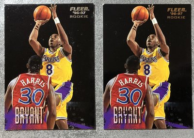 2張 1996-97 Fleer Kobe Bryant #203 新人 RC 球卡 球員卡
