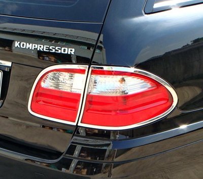 圓夢工廠 賓士 W211 S211 Wagon E200 E240 E280 E320 改裝 鍍鉻銀 車燈框 尾燈框