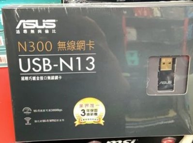 ASUS華碩 USB-N13 C1 N300 WIFI 網路USB無線網卡