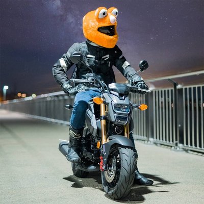 【丹】A_Moto Loot Helmet Cover 安全帽套 芝麻街 橙色款