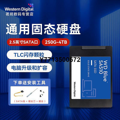 WD西部數據500G固態硬碟sata3 250g筆電SSD西數1t桌機電腦SA510