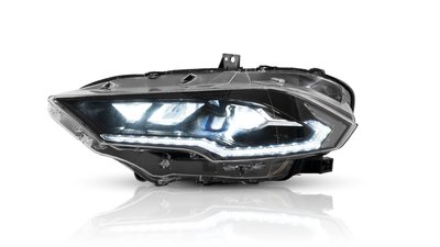 適用于18-21款福特MUSTANG野馬大燈LED雙光透鏡總成改裝 流光轉向