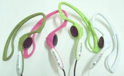 非仿品,日本 SONY MDR-J10 耳掛式 運動型立體聲耳機,適 電腦 錄音筆 MP3 ...,簡易包裝,9 成新