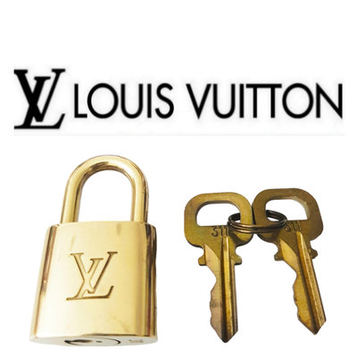 真品 LV 路易威登 原廠318金色鎖頭 Louis Vuitton名牌包鑰匙~168 一元起標鑰匙圈 吊飾 墜飾 墜頭