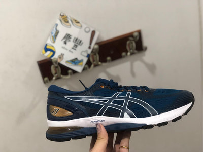 亞瑟士 asics GEL-NIMBUS 21 (4E) 慢跑鞋 亞瑟膠 1011A168-402 深藍 橘