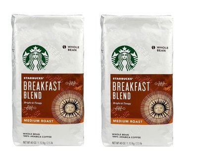 好市多 COSTCO 商品 代購 STARBUCKS星巴克早餐綜合咖啡豆1.13kg/包 x 2 包