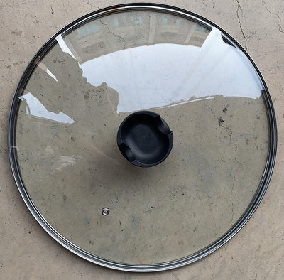 『二手品免運』NO.11 32cm 強化玻璃蓋 透氣孔玻璃鍋蓋 不鏽鋼邊框 電木珠頭 湯鍋平底鍋