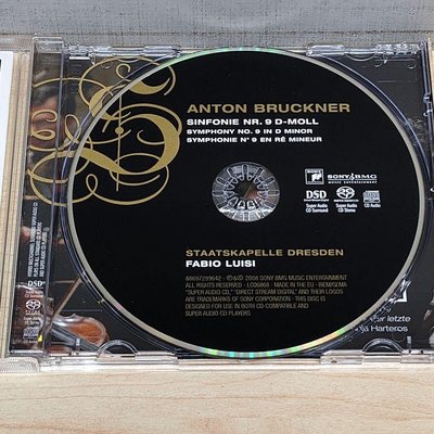 駱克二手古典CD】BRUCKNER SYMPHONY 9 FABIO LUISI SACD 歐洲版封底