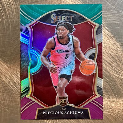 2020-21 Select Precious Achiuwa Rookie Red White Green Cracked Ice Concourse RC
