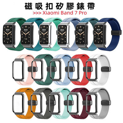 Xiaomi Band 7 Pro 小米手環 7 Pro錶帶 矽膠錶帶手鍊帶金屬外殼 2合1替換腕帶