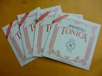【筌曜樂器】全新 德國 PIRASTRO TONICA小提琴弦 弦組(一套4弦 各尺寸皆有)(打擊仿冒公開)