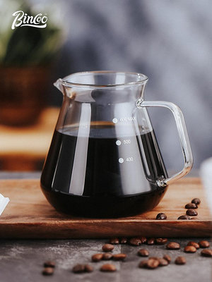 Bincoo玻璃咖啡手沖杯咖啡壺家用分享壺水壺迷你加厚耐熱手沖套裝~小滿良造館