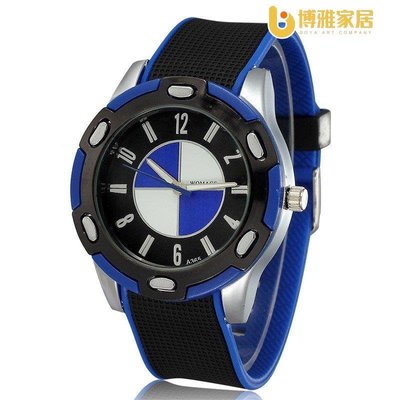 【免運】爆款寶馬標誌時尚潮流韓版休閒手錶 男士手錶 大錶盤矽膠手錶 運動腕錶手錶男生配件