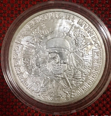 【二手】 銀幣銀章西班牙海盜盾牌銀章（萬圣節）這是首紀念古西班牙銀2072 銀元 評級幣 PCGS【經典錢幣】