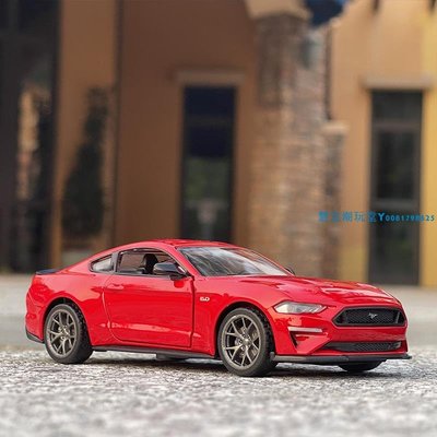 正版1:34福特野馬GT合金車模美式肌肉車仿真汽車模型擺件男玩具車