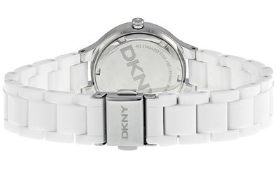 替換錶帶 現貨DKNY手錶簡約時尚鑲鉆白色陶瓷錶小巧秀氣石英錶防水女錶