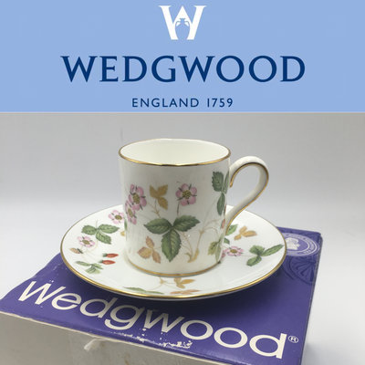 【皮老闆二店】二手真品  WEDGWOOD 瓷器 咖啡杯 下午茶杯組 野莓草莓 盤子 瓷234
