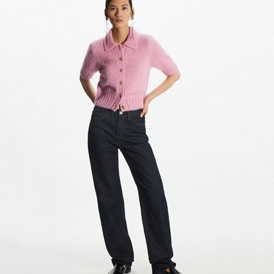 【全新現貨】Massimo Dutti  COS女裝2022秋冬新品法式粉色別致獨特羊毛混紡中袖短款小外套