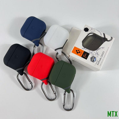MTX旗艦店適用於 AirPods3 保護套柔軟防水帶扣矽膠耳機套保護套多色保護套
