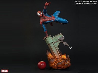 鐵鐫創意《蜘蛛人-雕像.塑像.底座可發光/約28CM/不可動》