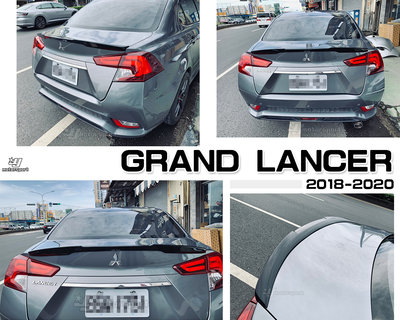 小傑車燈精品--全新 三菱 GRAND LANCER 2018 2019 18 19 20 W 款 尾翼 亮黑