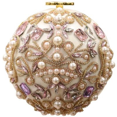 歐美流行時尚珍珠亮片水鑽手提肩背包