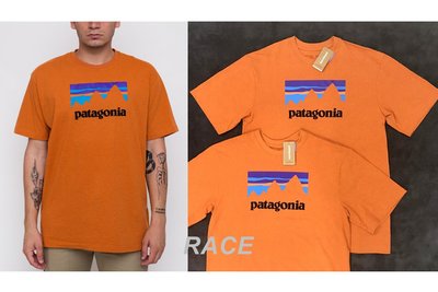 【RACE】PATAGONIA SHOP STICKER T-Shirt T恤 短袖 圓領 LOGO 基本款 橘 深橘