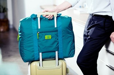加厚加寬不加價防水尼龍折疊式旅行收納包可掛行李箱