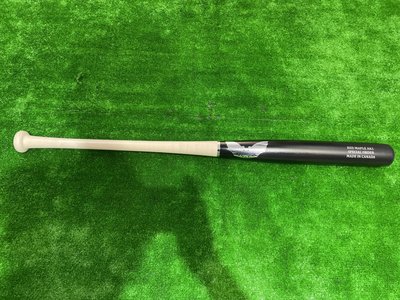 棒球世界全新SAM BAT 進口加拿大紅楓木壘球棒 (實心蝙蝠棒) 輕量化特價黑色棒頭原木握把