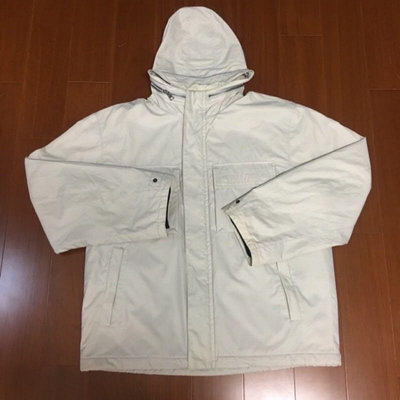 （Size L) Nautica 米白色防水防風刷毛保暖連帽外套（0409）