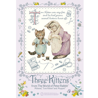 三小貓的故事 小貓湯姆和泰比莎太太 (Epoch, 300片, 28-816s, 日本進口拼圖, 2022新品)