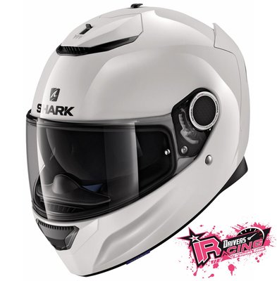 ♚賽車手的試衣間♚ Shark® Spartan 1.2 Blank White 2019 碳纖維 安全帽