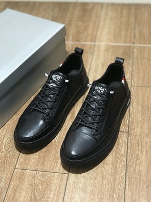 ECCO男休閒鞋 新款时尚男鞋 真皮鞋面 柔軟舒適 耐磨防滑鞋底