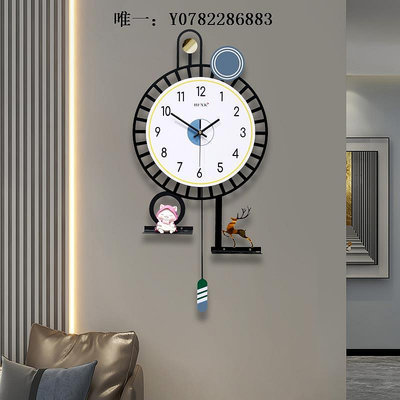 掛鐘23年新款鐘表掛鐘客廳家用掛墻時尚創意裝飾時鐘靜音搖擺廳石英鐘壁鐘