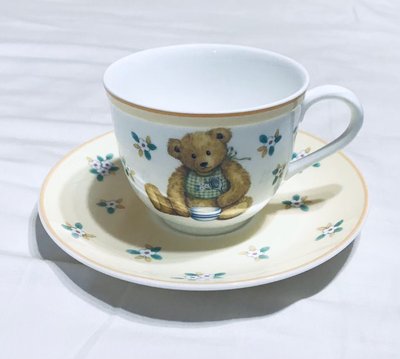 日本 Nikko Teddy Bear 小花 花朵 泰迪熊 咖啡杯 花茶杯 馬克杯 下午茶 水杯 杯子 杯盤組