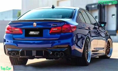 BMW5系M5 F90 改AN改裝干碳纖維帶燈后唇后擾流小包圍尾翼前下巴 Top.Car /請議價