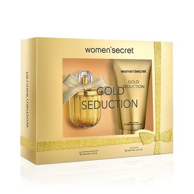 HUAHUA香水美妝 WOMEN'SECRET GOLD SEDUCTION 金繽閃耀女性淡香精 100ML禮盒