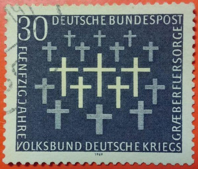 德國郵票舊票套票 1969 50th Anniversary German War Graves Commission
