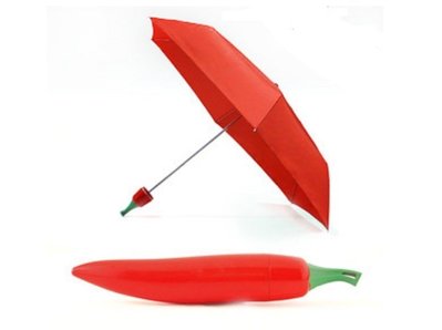 【辣椒傘】 蔬菜水果 紅蘿蔔造型晴雨傘 三折手動開 香蕉傘 辣椒