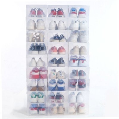 【熱賣下殺】抽屜式鞋盒20個加厚透明男女鞋子收納盒塵塑料整理箱簡易鞋收納