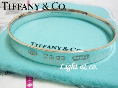 【Light &amp; co.】專櫃真品 Tiffany &amp; Co 純銀 BASIC CUFF 寬版 1837 手環 新款