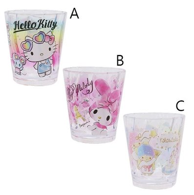 【傳說企業社】日本進口正版杯子水杯三麗鷗 Hello Kitty 美樂蒂My Melody 雙子星kikilala透明