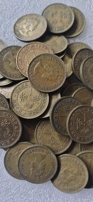 二手 100枚 單2.3，1955-1979年香港大一毫硬 錢幣 銀幣 硬幣【古幣之緣】998
