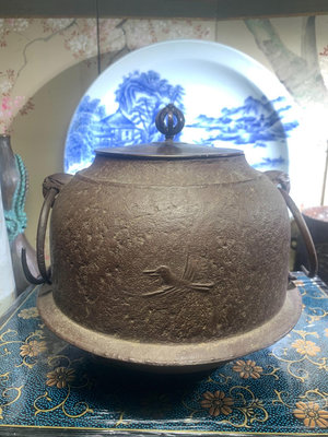 日本老鐵釜，茶釜，茶葉罐，消火寶，可煮水可燉肉，真形鐵釜，浮