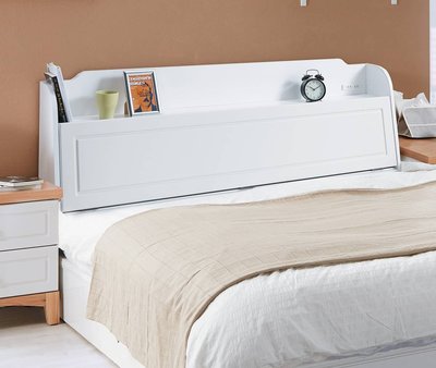 【生活家傢俱】HT-221-1：白色5尺雙人床頭箱【台中家具】白色床頭箱 插座床頭箱 防蛀木心板 110V插座 台灣製造