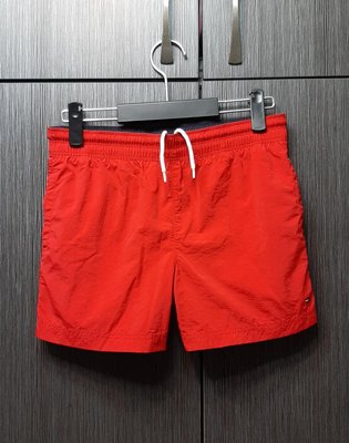 近新正品Tommy Hilfiger女子紅色腰抽繩海灘/休閒短褲14號(內網布底褲）