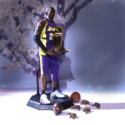 清倉【NBA】籃球明星 超可動 16 科比 布萊恩特 雙頭雕蠟像級  模型  30cm