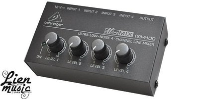 『立恩樂器』免運優惠 Behringer 耳朵牌 MICROMIX MX400 口袋型四軌 混音器 MX-400