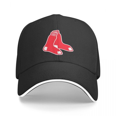 現貨熱銷-帽子 高爾夫帽波士頓紅襪隊徽標 MLB 三明治棒球帽印花帽子男士女士休閒時尚高爾夫戶外四個季節可調夏爆款